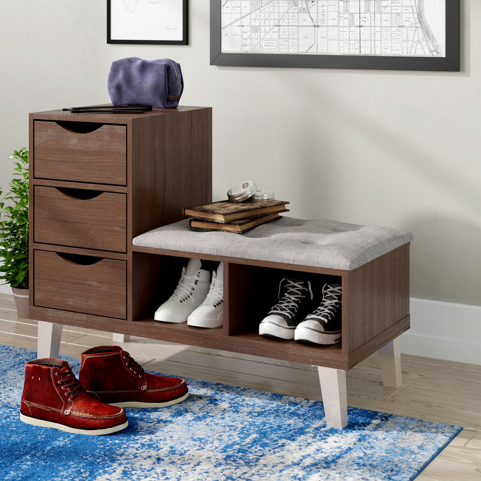 Wrought Studio Pairs Medium Brown Manufactured Wood Shoe Storage Cabinet & Reviews